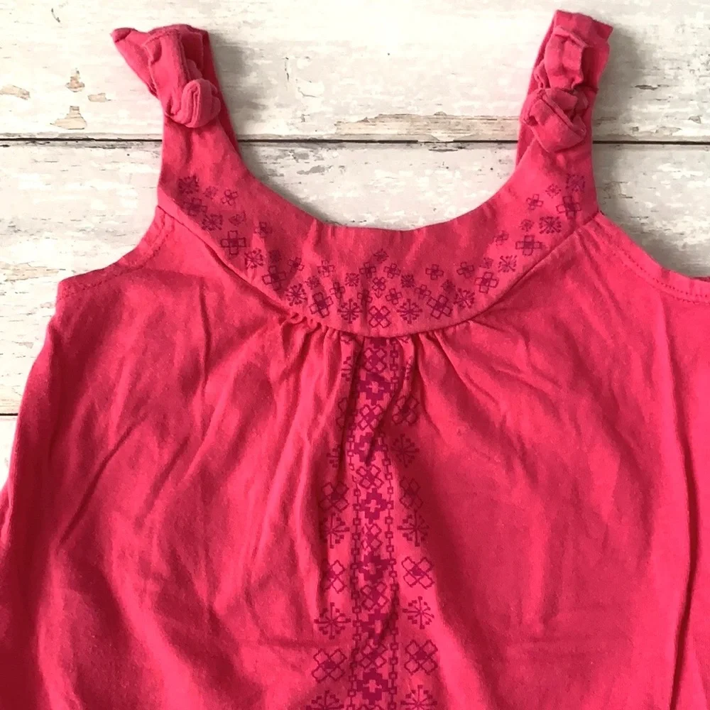 Girls 3T Pink Summer Sun Dress Ruffle Bottom Skirt Old Navy Toddler Sundress